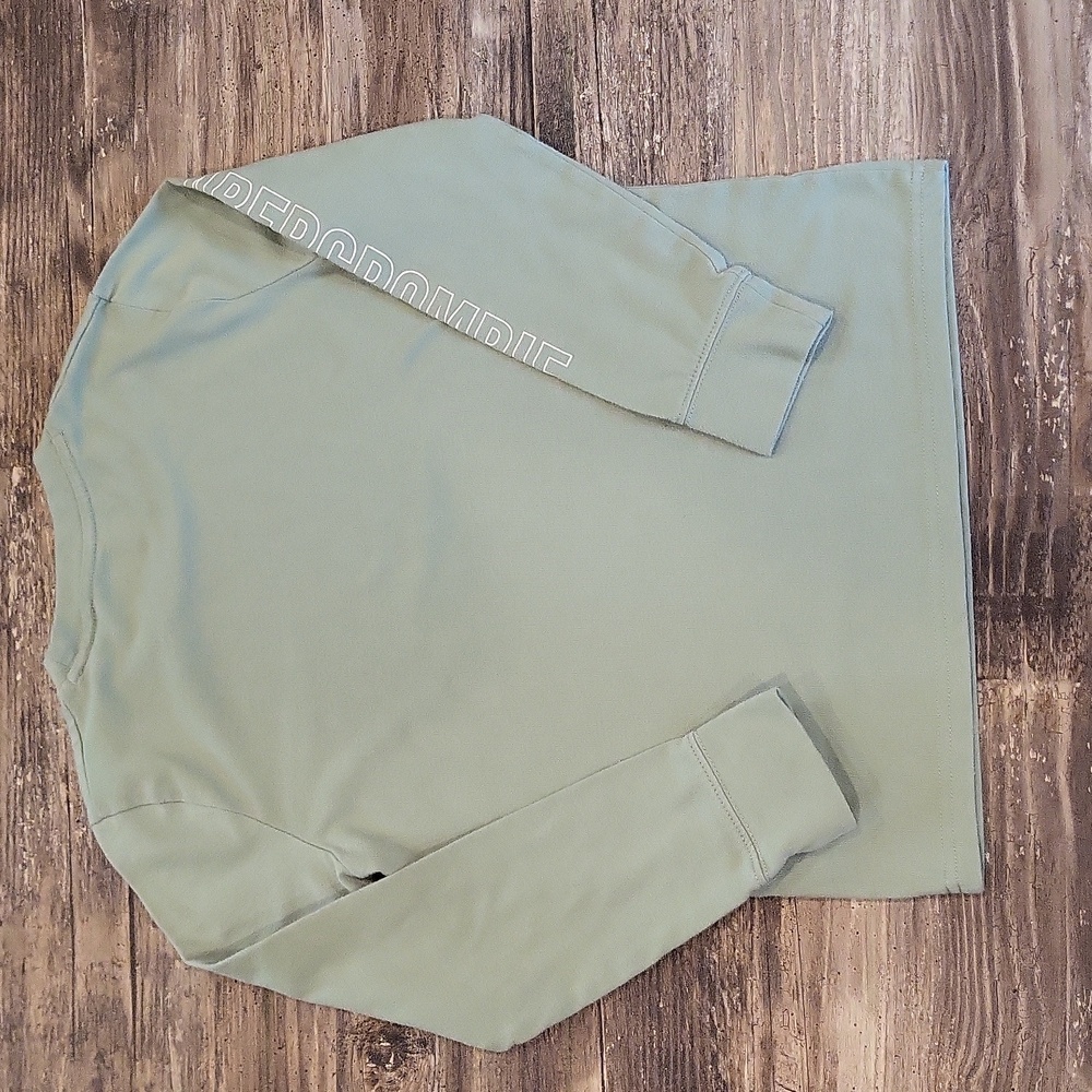 Abercrombie Kids Green Long Sleeve Tee Size 7/8 - Picture 5 of 5